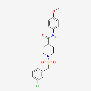 1-[(3-chlorobenzyl)sulfonyl]-N-(4-methoxyphenyl)piperidine-4-carboxamide