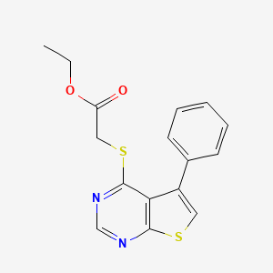 molecular formula C16H14N2O2S2 B11357435 Ethyl [(5-phenylthieno[2,3-d]pyrimidin-4-yl)sulfanyl]acetate 