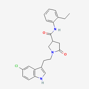 1-[2-(5-chloro-1H-indol-3-yl)ethyl]-N-(2-ethylphenyl)-5-oxopyrrolidine-3-carboxamide