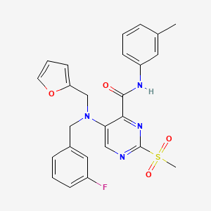 5-[(3-fluorobenzyl)(furan-2-ylmethyl)amino]-N-(3-methylphenyl)-2-(methylsulfonyl)pyrimidine-4-carboxamide