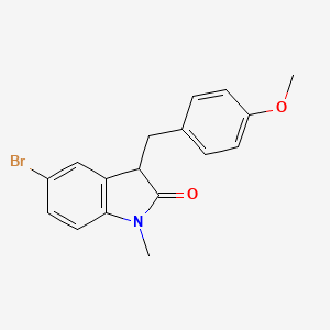 5-bromo-3-(4-methoxybenzyl)-1-methyl-1,3-dihydro-2H-indol-2-one