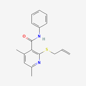 4,6-dimethyl-N-phenyl-2-(prop-2-en-1-ylsulfanyl)pyridine-3-carboxamide