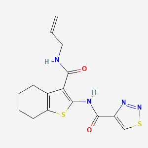 molecular formula C15H16N4O2S2 B11357503 N-[3-(prop-2-en-1-ylcarbamoyl)-4,5,6,7-tetrahydro-1-benzothiophen-2-yl]-1,2,3-thiadiazole-4-carboxamide 