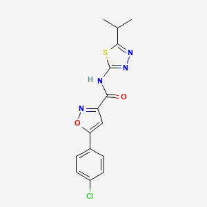 5-(4-chlorophenyl)-N-[5-(propan-2-yl)-1,3,4-thiadiazol-2-yl]-1,2-oxazole-3-carboxamide