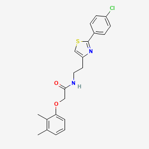 molecular formula C21H21ClN2O2S B11357541 N-{2-[2-(4-chlorophenyl)-1,3-thiazol-4-yl]ethyl}-2-(2,3-dimethylphenoxy)acetamide 