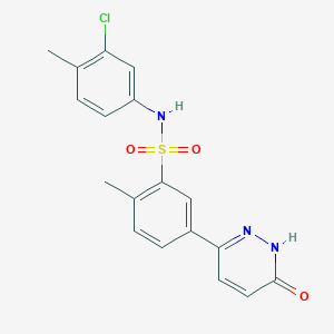 N-(3-chloro-4-methylphenyl)-2-methyl-5-(6-oxo-1,6-dihydropyridazin-3-yl)benzenesulfonamide