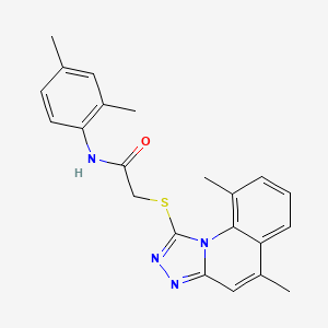 2-({5,9-Dimethyl-[1,2,4]triazolo[4,3-A]quinolin-1-YL}sulfanyl)-N-(2,4-dimethylphenyl)acetamide