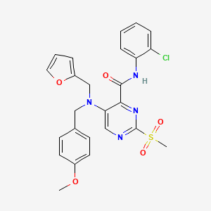 N-(2-chlorophenyl)-5-[(furan-2-ylmethyl)(4-methoxybenzyl)amino]-2-(methylsulfonyl)pyrimidine-4-carboxamide