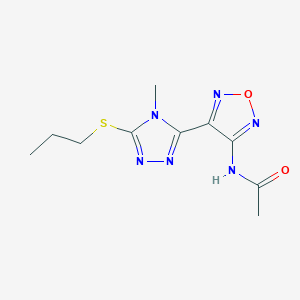 N-{4-[4-methyl-5-(propylsulfanyl)-4H-1,2,4-triazol-3-yl]-1,2,5-oxadiazol-3-yl}acetamide