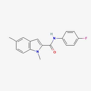 N-(4-fluorophenyl)-1,5-dimethyl-1H-indole-2-carboxamide