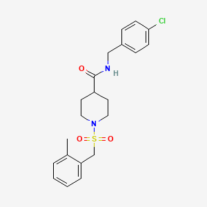 N-(4-chlorobenzyl)-1-[(2-methylbenzyl)sulfonyl]piperidine-4-carboxamide