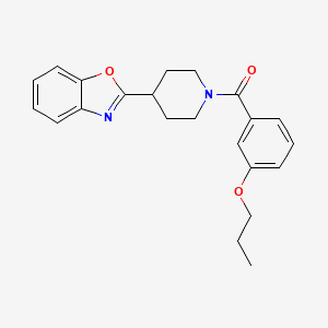 molecular formula C22H24N2O3 B11357594 2-[1-(3-Propoxybenzoyl)piperidin-4-yl]-1,3-benzoxazole 