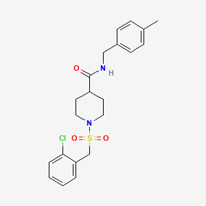 1-[(2-chlorobenzyl)sulfonyl]-N-(4-methylbenzyl)piperidine-4-carboxamide