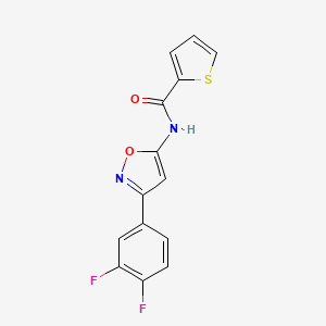 N-[3-(3,4-difluorophenyl)-1,2-oxazol-5-yl]thiophene-2-carboxamide