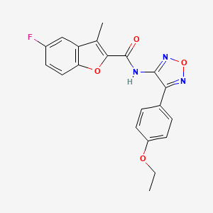 molecular formula C20H16FN3O4 B11357630 N-[4-(4-ethoxyphenyl)-1,2,5-oxadiazol-3-yl]-5-fluoro-3-methyl-1-benzofuran-2-carboxamide 