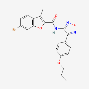 6-bromo-3-methyl-N-[4-(4-propoxyphenyl)-1,2,5-oxadiazol-3-yl]-1-benzofuran-2-carboxamide