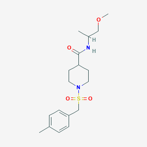 N-(1-methoxypropan-2-yl)-1-[(4-methylbenzyl)sulfonyl]piperidine-4-carboxamide