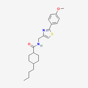 4-butyl-N-{[2-(4-methoxyphenyl)-1,3-thiazol-4-yl]methyl}cyclohexanecarboxamide