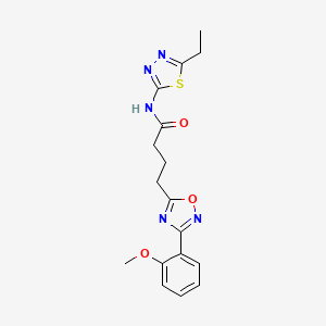 N-(5-ethyl-1,3,4-thiadiazol-2-yl)-4-[3-(2-methoxyphenyl)-1,2,4-oxadiazol-5-yl]butanamide