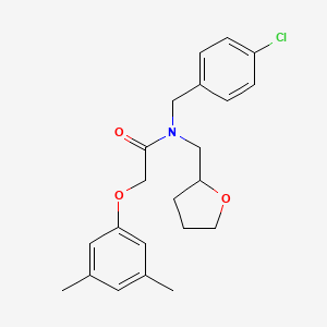 N-(4-chlorobenzyl)-2-(3,5-dimethylphenoxy)-N-(tetrahydrofuran-2-ylmethyl)acetamide