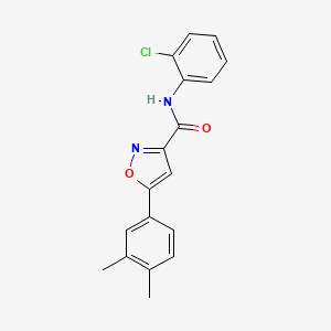 molecular formula C18H15ClN2O2 B11357688 N-(2-chlorophenyl)-5-(3,4-dimethylphenyl)-1,2-oxazole-3-carboxamide 