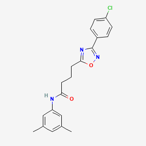 molecular formula C20H20ClN3O2 B11357689 4-[3-(4-chlorophenyl)-1,2,4-oxadiazol-5-yl]-N-(3,5-dimethylphenyl)butanamide 