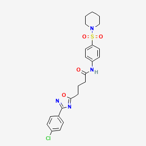 4-[3-(4-chlorophenyl)-1,2,4-oxadiazol-5-yl]-N-[4-(piperidin-1-ylsulfonyl)phenyl]butanamide