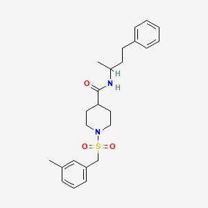 1-[(3-methylbenzyl)sulfonyl]-N-(4-phenylbutan-2-yl)piperidine-4-carboxamide