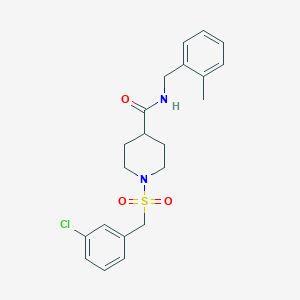 1-[(3-chlorobenzyl)sulfonyl]-N-(2-methylbenzyl)piperidine-4-carboxamide