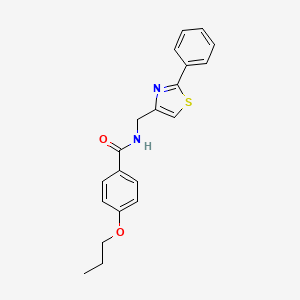 N-[(2-phenyl-1,3-thiazol-4-yl)methyl]-4-propoxybenzamide