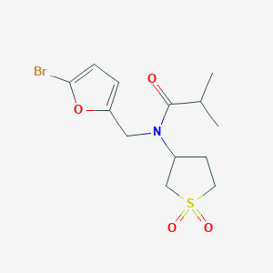 N-[(5-bromofuran-2-yl)methyl]-N-(1,1-dioxidotetrahydrothiophen-3-yl)-2-methylpropanamide