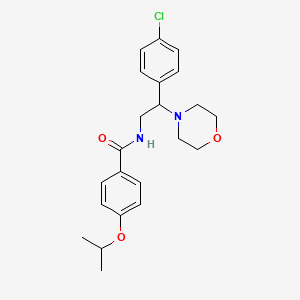 molecular formula C22H27ClN2O3 B11357745 N-[2-(4-chlorophenyl)-2-(morpholin-4-yl)ethyl]-4-(propan-2-yloxy)benzamide 