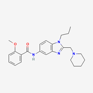 2-methoxy-N-[2-(piperidin-1-ylmethyl)-1-propyl-1H-benzimidazol-5-yl]benzamide