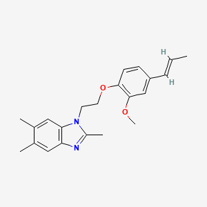 1-(2-{2-methoxy-4-[(1E)-prop-1-en-1-yl]phenoxy}ethyl)-2,5,6-trimethyl-1H-benzimidazole