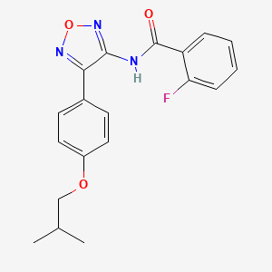 2-fluoro-N-{4-[4-(2-methylpropoxy)phenyl]-1,2,5-oxadiazol-3-yl}benzamide