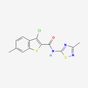 3-chloro-6-methyl-N-(3-methyl-1,2,4-thiadiazol-5-yl)-1-benzothiophene-2-carboxamide