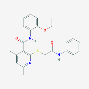 N-(2-ethoxyphenyl)-4,6-dimethyl-2-{[2-oxo-2-(phenylamino)ethyl]sulfanyl}pyridine-3-carboxamide