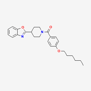 2-{1-[4-(Hexyloxy)benzoyl]piperidin-4-yl}-1,3-benzoxazole