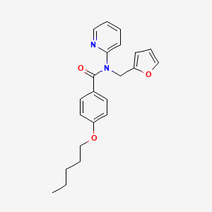 N-(furan-2-ylmethyl)-4-(pentyloxy)-N-(pyridin-2-yl)benzamide