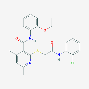 2-({2-[(2-chlorophenyl)amino]-2-oxoethyl}sulfanyl)-N-(2-ethoxyphenyl)-4,6-dimethylpyridine-3-carboxamide