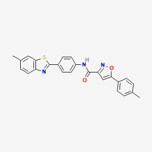 N-[4-(6-methyl-1,3-benzothiazol-2-yl)phenyl]-5-(4-methylphenyl)-1,2-oxazole-3-carboxamide