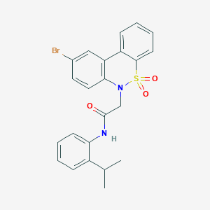 2-(9-bromo-5,5-dioxido-6H-dibenzo[c,e][1,2]thiazin-6-yl)-N-(2-isopropylphenyl)acetamide