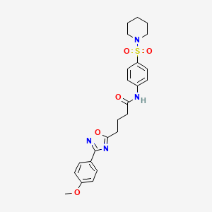 4-[3-(4-methoxyphenyl)-1,2,4-oxadiazol-5-yl]-N-[4-(piperidin-1-ylsulfonyl)phenyl]butanamide