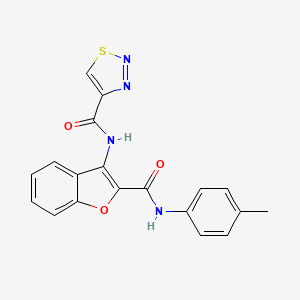 N-{2-[(4-methylphenyl)carbamoyl]-1-benzofuran-3-yl}-1,2,3-thiadiazole-4-carboxamide