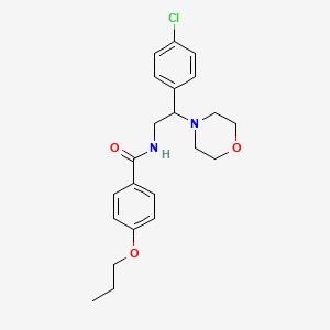 N-[2-(4-chlorophenyl)-2-(morpholin-4-yl)ethyl]-4-propoxybenzamide