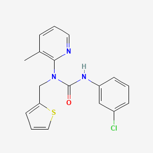 3-(3-Chlorophenyl)-1-(3-methylpyridin-2-yl)-1-(thiophen-2-ylmethyl)urea