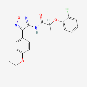 2-(2-chlorophenoxy)-N-{4-[4-(propan-2-yloxy)phenyl]-1,2,5-oxadiazol-3-yl}propanamide