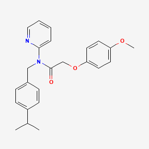 2-(4-methoxyphenoxy)-N-[4-(propan-2-yl)benzyl]-N-(pyridin-2-yl)acetamide