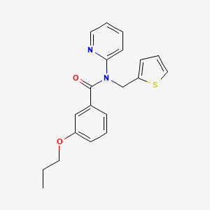 3-propoxy-N-(pyridin-2-yl)-N-(thiophen-2-ylmethyl)benzamide