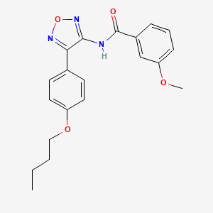 molecular formula C20H21N3O4 B11357976 N-[4-(4-butoxyphenyl)-1,2,5-oxadiazol-3-yl]-3-methoxybenzamide 